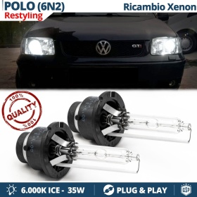 2x D2S Xenon Replacement Bulbs for VOLKSWAGEN POLO (6N2) HID 6.000K White Ice 35W