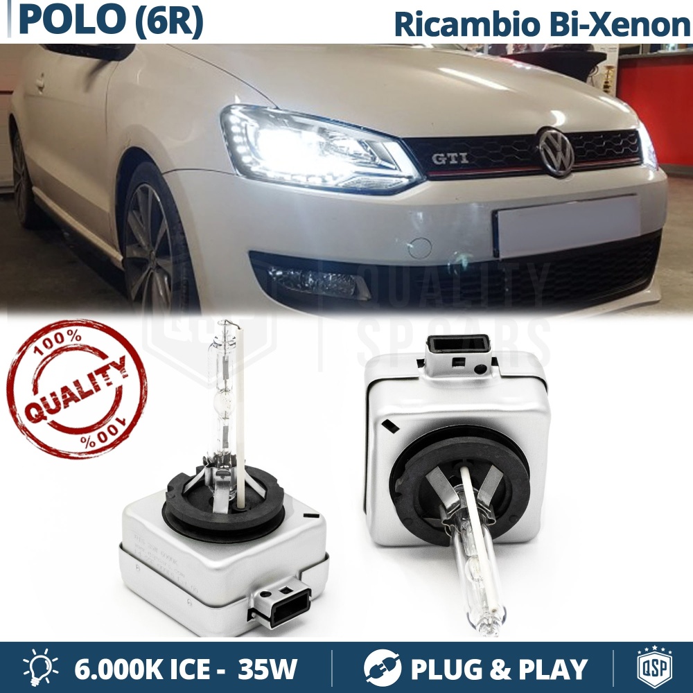 2x Bombillas Bi-Xenon D3S de Repuesto para VOLKSWAGEN POLO (6R) Luz 6.000K Blanco Frio Lámpara 35W 2x Bombillas Bi-Xenon D3S de Repuesto para VOLKSWAGEN POLO (6R) Luz 6.000K Blanco Frio Lámpara 35W