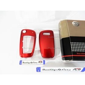 Cover RIGIDA Rosso Metalizzato, GUSCIO per Chiave Audi Q3 (8U - F3), Copertura Protezione Telecomando in ABS Termico