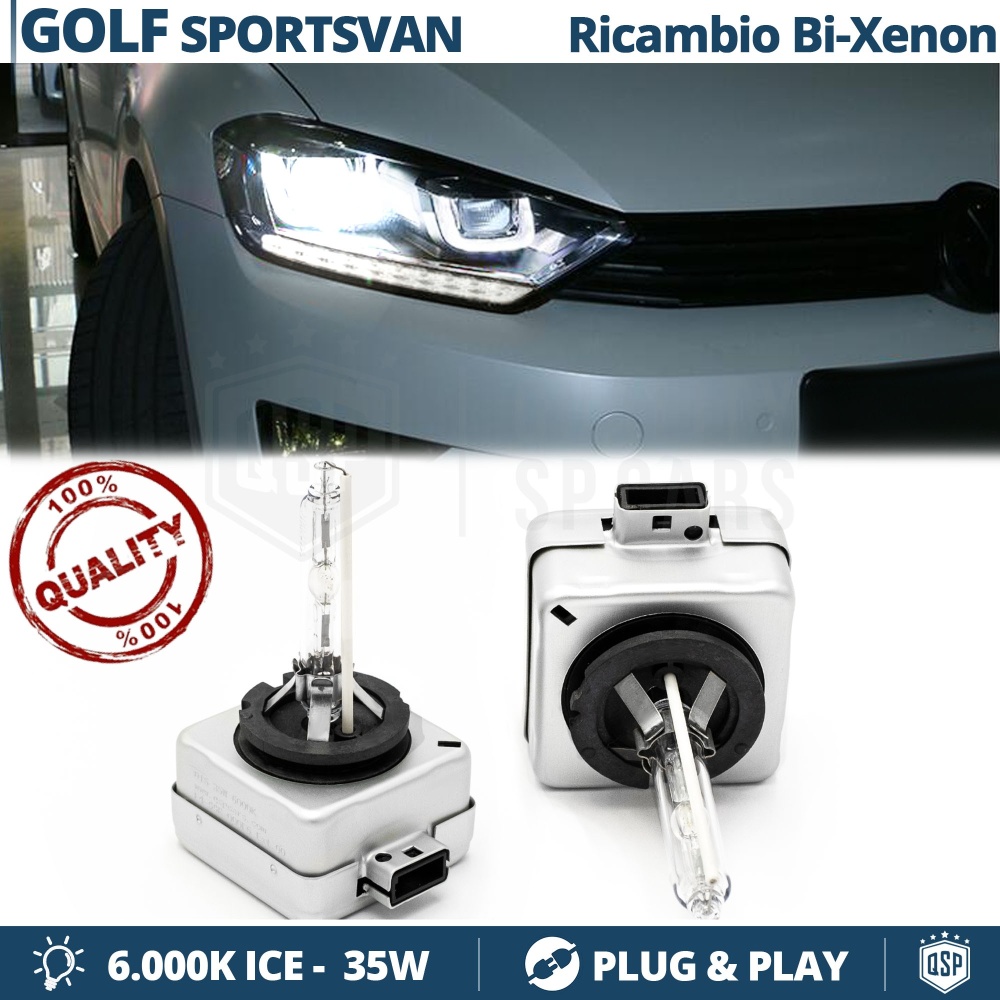 2x Bombillas Bi-Xenon D3S de Repuesto para VOLKSWAGEN GOLF SPORTSVAN Luz 6.000K Blanco Frio Lámpara 35W 2x Bombillas Bi-Xenon D3S de Repuesto para VOLKSWAGEN GOLF SPORTSVAN Luz 6.000K Blanco Frio Lámpara 35W