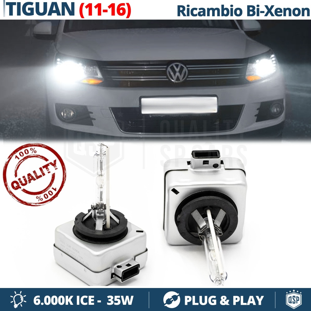 2x Bombillas Bi-Xenon D3S de Repuesto para VOLKSWAGEN TIGUAN 1 11-16 Luz 6.000K Blanco Frio Lámpara 35W 2x Bombillas Bi-Xenon D3S de Repuesto para VOLKSWAGEN TIGUAN 1 11-16 Luz 6.000K Blanco Frio Lámpara 35W
