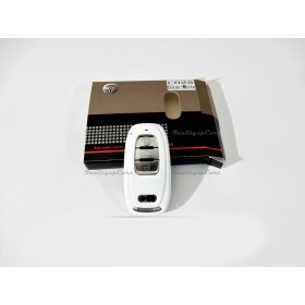 Funda Rígida Llave Mando BLANCO metalizado para Audi A6 (C7) Carcasa Protectora en Abs Térmico