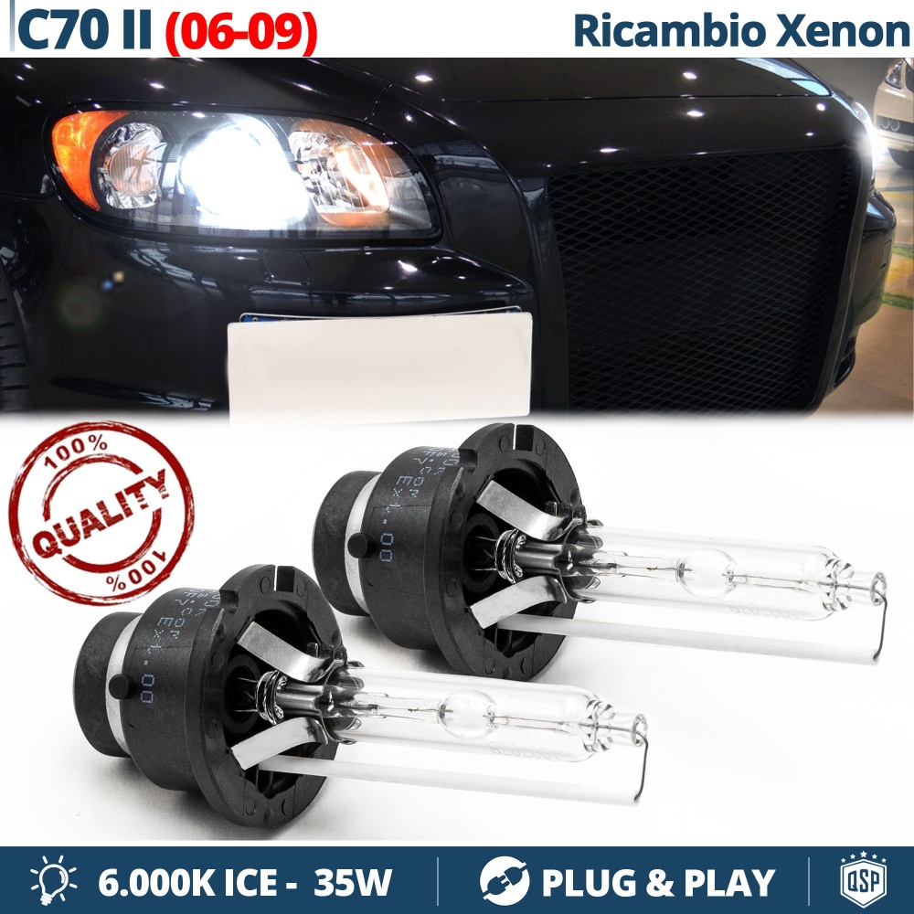 2x D2S Bi-Xenon Replacement Bulbs for VOLVO C70 2 06-09 HID 6.000K White Ice 35W 2x D2S Bi-Xenon Replacement Bulbs for VOLVO C70 2 06-09 HID 6.000K White Ice 35W