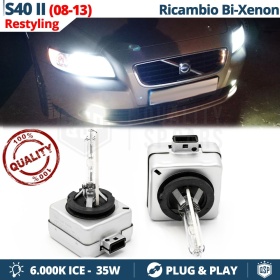 2x Bombillas Bi-Xenon D1S de Repuesto para VOLVO S40 2 08-12 Luz 6.000K Blanco Frio Lámpara 35W