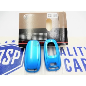 Cover RIGIDA Blu Metallizzato, GUSCIO per Chiave Audi A5 (8T\8F), Copertura Protezione Telecomando in ABS Termico