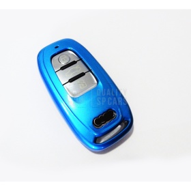 Cover RIGIDA Blu Metallizzato, GUSCIO per Chiave Audi A5 (8T\8F), Copertura Protezione Telecomando in ABS Termico