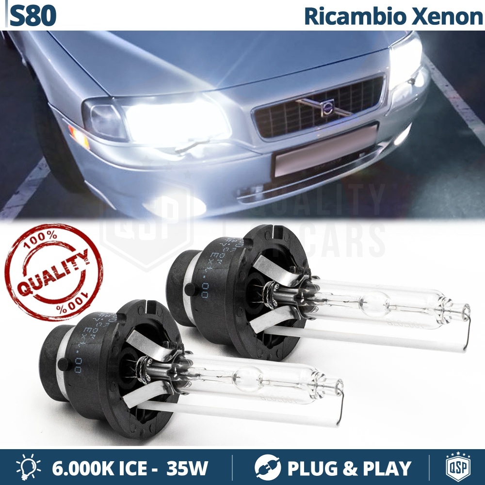 2x Bombillas Xenon D2S de Repuesto para VOLVO S80 I Luz 6.000K Blanco Frio Lámpara 35W