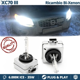 2x Bombillas Bi-Xenon D1S de Repuesto para VOLVO XC70 Luz 6.000K Blanco Frio Lámpara 35W