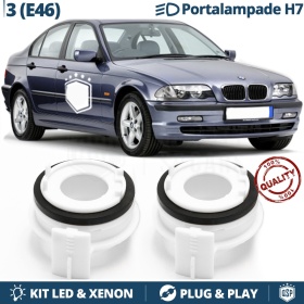2x ADATTATORI BLOCCAGGIO PORTALAMPADA PER BMW SERIE 3 E46 montaggio KIT LED H7 / Xenon