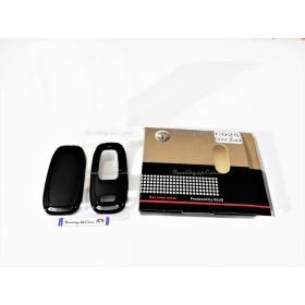 Funda Rígida Llave Mando NEGRO metalizado para Audi A4 (B8) Carcasa Protectora en Abs Térmico