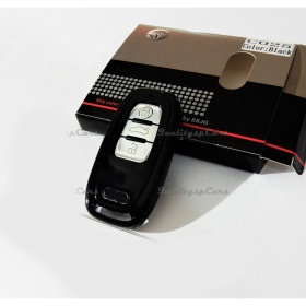 Metallic BLACK Hard Remote Key Cover for Audi Q5 (B8/8R) PROTECTOR Shell Case in Thermal Abs