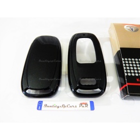 Metallic BLACK Hard Remote Key Cover for Audi Q5 (B8/8R) PROTECTOR Shell Case in Thermal Abs