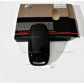 Metallic BLACK Hard Remote Key Cover for Audi Q5 (B8/8R) PROTECTOR Shell Case in Thermal Abs