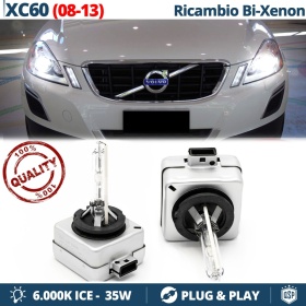 2x Bombillas Bi-Xenon D1S de Repuesto para VOLVO XC60 08-13 Luz 6.000K Blanco Frio Lámpara 35W