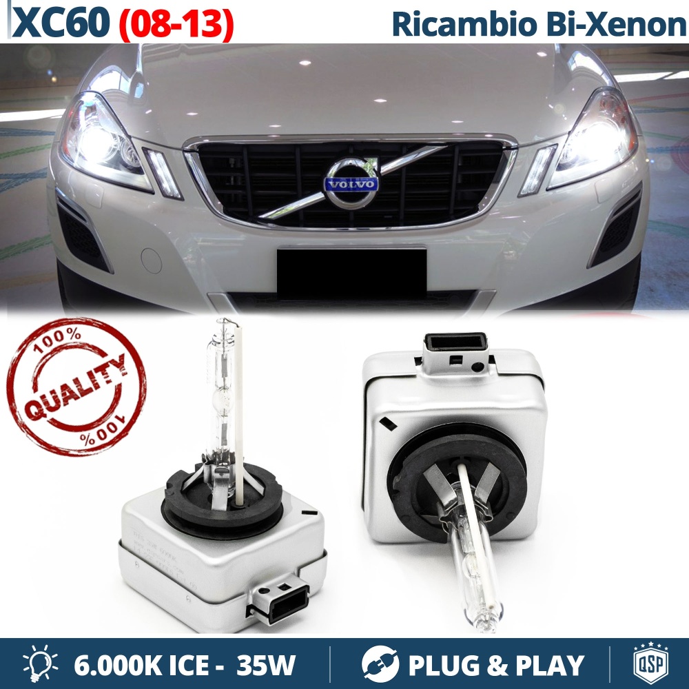 2x D1S Bi-Xenon Replacement Bulbs for VOLVO XC60 08-13 HID 6.000K White Ice 35W 2x D1S Bi-Xenon Replacement Bulbs for VOLVO XC60 08-13 HID 6.000K White Ice 35W
