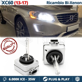 2x Bombillas Bi-Xenon D3S de Repuesto para VOLVO XC60 13-17 Luz 6.000K Blanco Frio Lámpara 35W