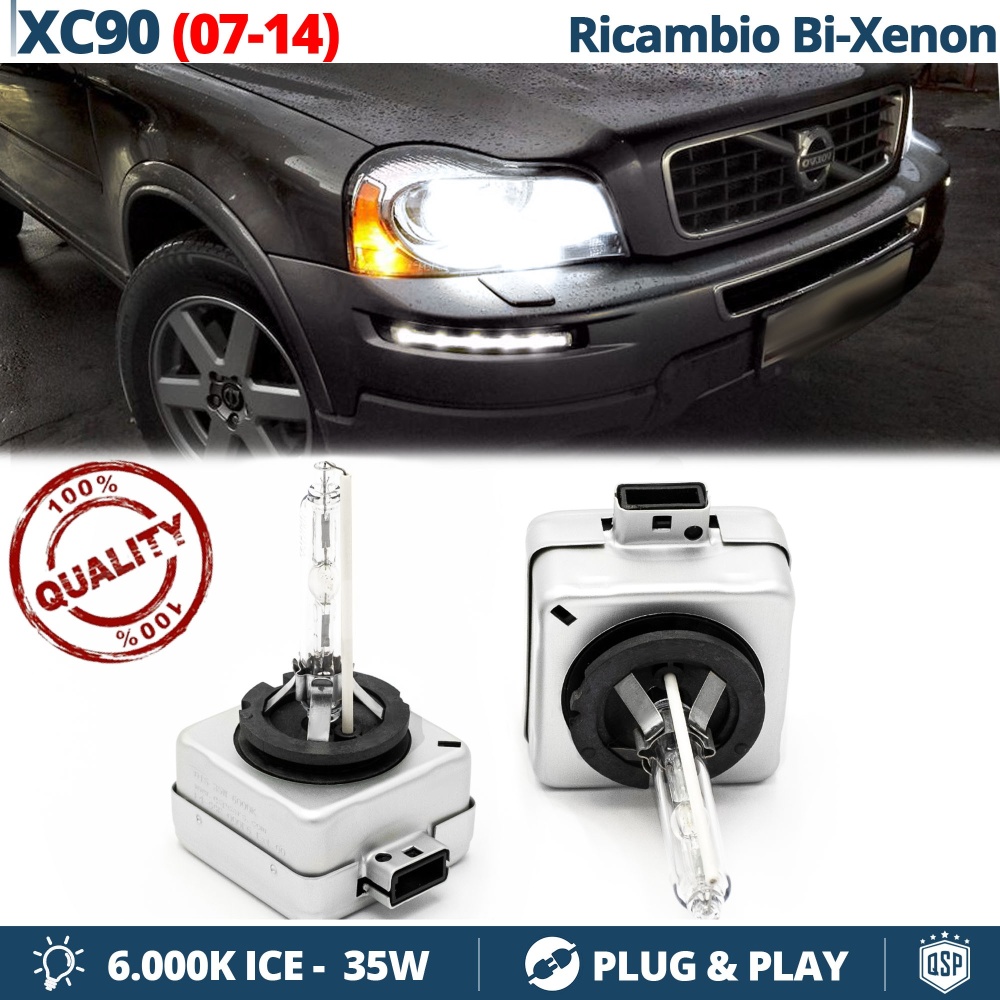 2x Bombillas Bi-Xenon D1S de Repuesto para VOLVO XC90 1 CON LUCES DE CURVA Luz 6.000K Blanco Frio Lámpara 35W