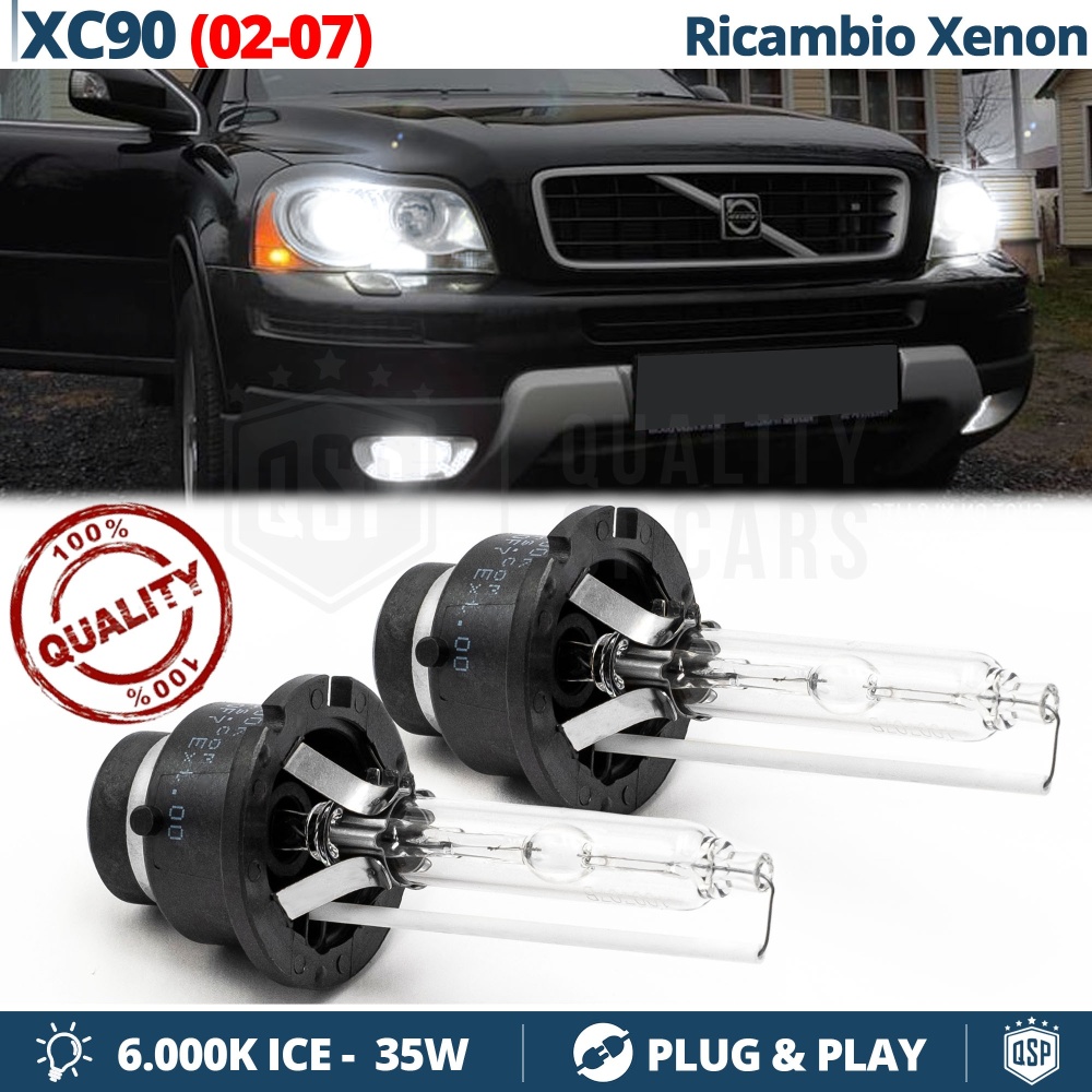 2x Bombillas Bi-Xenon D2S de Repuesto para VOLVO XC90 1 Luz 6.000K Blanco Frio Lámpara 35W