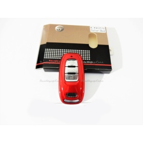 Funda Rígida Llave Mando ROJO metalizado para Audi R8 (4S) Carcasa Protectora en Abs Térmico