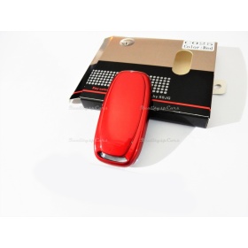 Funda Rígida Llave Mando ROJO metalizado para Audi R8 (4S) Carcasa Protectora en Abs Térmico