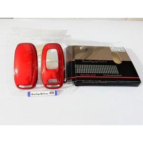 Funda Rígida Llave Mando ROJO metalizado para Audi R8 (4S) Carcasa Protectora en Abs Térmico
