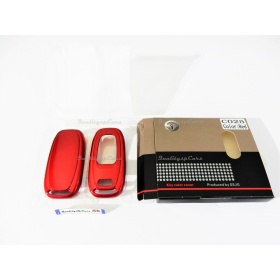 Funda Rígida Llave Mando ROJO metalizado para Audi R8 (4S) Carcasa Protectora en Abs Térmico