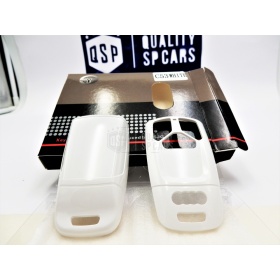 Cover Rigida Bianco Metallizzato, Guscio per Chiave Audi A4 (B9), Copertura Protezione Telecomando in ABS Termico