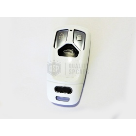 Cover Rigida Bianco Metallizzato, Guscio per Chiave Audi A4 (B9), Copertura Protezione Telecomando in ABS Termico