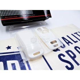 Cover Rigida Bianco Metallizzato, Guscio per Chiave Audi A4 (B9), Copertura Protezione Telecomando in ABS Termico