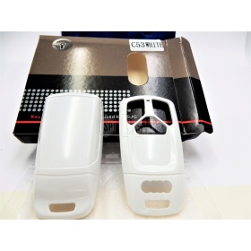 Cover Rigida Bianco Metallizzato, Guscio per Chiave Audi A4 (B9), Copertura Protezione Telecomando in ABS Termico