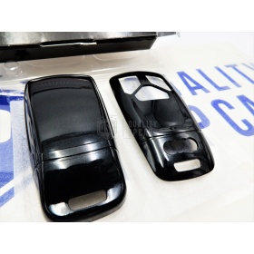 Funda Rígida Llave Mando NEGRO metalizado para Audi A5 (B9/8W6) Carcasa Protectora en Abs Térmico