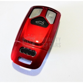 Cover Rigida Rosso Metallizzato, Guscio per Chiave Audi A5 (B9/8W6), Copertura Protezione Telecomando in ABS Termico