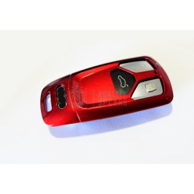 Cover Rigida Rosso Metallizzato, Guscio per Chiave Audi A5 (B9/8W6), Copertura Protezione Telecomando in ABS Termico
