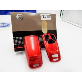 Funda Rígida Llave Mando Rojo metalizado para Audi Q7 (4M) Carcasa Protectora en Abs Térmico