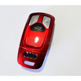 Funda Rígida Llave Mando Rojo metalizado para Audi TT III (8S) Carcasa Protectora en Abs Térmico