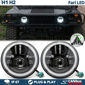 FAROS LED Angel Eyes para HUMMER H1 H2, Luz Blanca 6500K | APROBADO