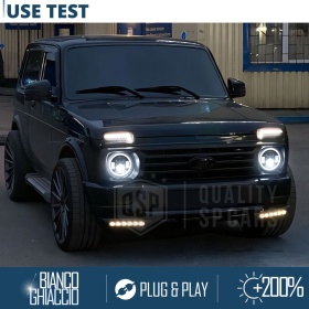 FAROS LED Angel Eyes para LADA NIVA, Luz Blanca 6500K | APROBADO