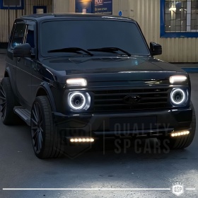 FAROS LED Angel Eyes para LADA NIVA, Luz Blanca 6500K | APROBADO