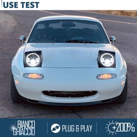 FAROS LED Angel Eyes para MAZDA MX-5 1 (NA), Luz Blanca 6500K | APROBADO