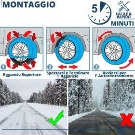 Calcetines de Nieve para Seat Marbella, HOMOLOGADOS para Italia y Europa | Alternativa a Cadenas