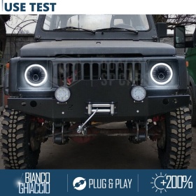 FAROS LED Angel Eyes para SUZUKI SAMURAI SJ SANTANA, Luz Blanca 6500K | APROBADO