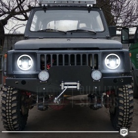 FAROS LED Angel Eyes para SUZUKI SAMURAI SJ SANTANA, Luz Blanca 6500K | APROBADO