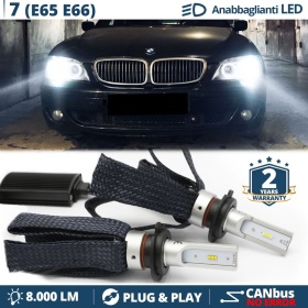 Kit LED H7 para BMW Serie 7 E65 E66 E67 E68 Luces de Cruce CANbus | 6500K Blanco Frío 8000LM
