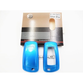 Funda Rígida Llave Mando Azul metalizado para Bmw SERIE 1 (F20/F21) Carcasa Protectora en Abs Térmico