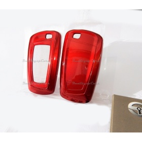 Metallic Red Hard Remote Key Cover for Bmw SERIES 1 (F20/F21) PROTECTOR Shell Case in Thermal Abs