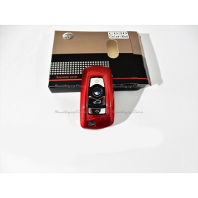 Metallic Red Hard Remote Key Cover for Bmw SERIES 1 (F20/F21) PROTECTOR Shell Case in Thermal Abs
