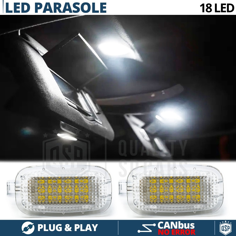 2 Luces LED Visera Parasol para MERCEDES | Luces Interiores Coche BLANCAS | CANbus NO Errores