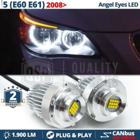 ANGEL EYES LED Para BMW Serie 5 E60 E61 FACELIFT, CON HALÓGENAS | Luz Blanca 60W CANbus