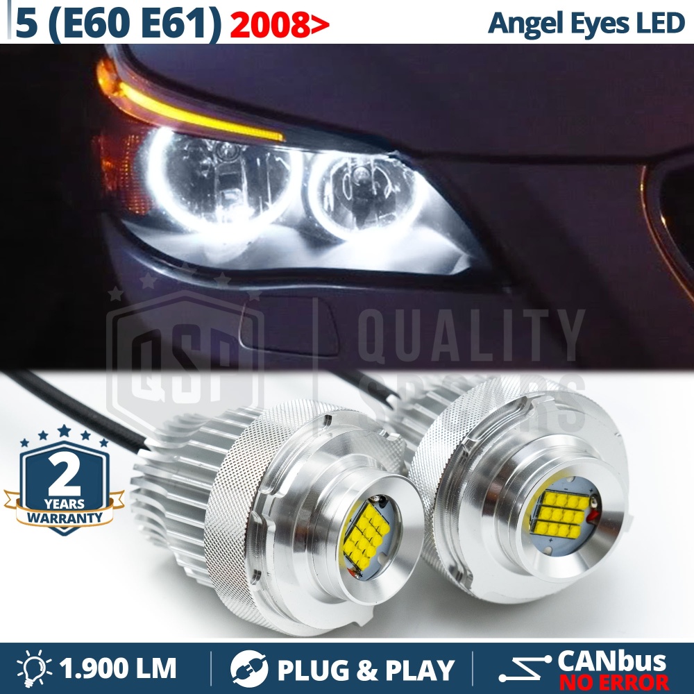 ANGEL EYES LED Para BMW Serie 5 E60 E61 FACELIFT, CON HALÓGENAS | Luz Blanca 60W CANbus