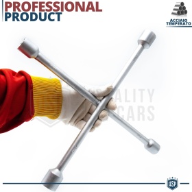 Professional CROSS KEY Suitable for for LANCIA Wheels | in Hardened STEEL | Bolts 17 - 19 - 21 - 23